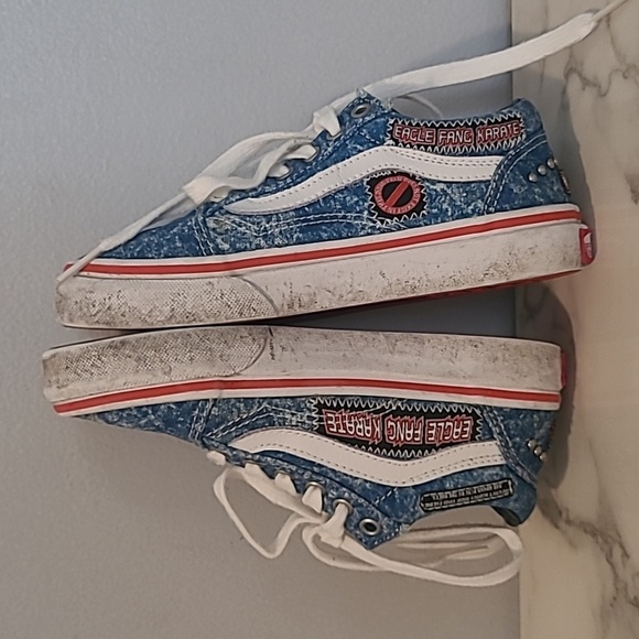 Vans X Cobra Kai Eagle Fang Karate Old Skool Skateboard Sneakers Shoes Kids Sz 1 - Picture 6 of 12